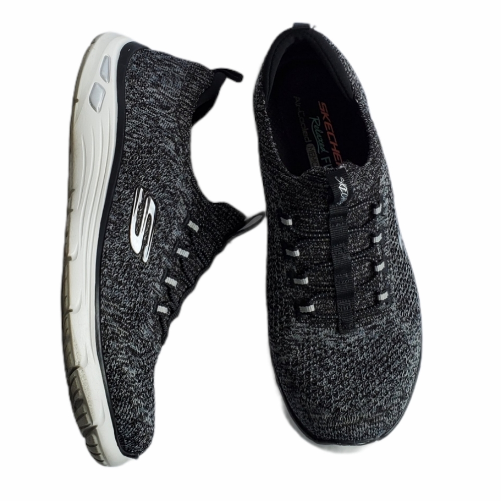 Skechers Charcoal Slip On Lightweight Sneakers
